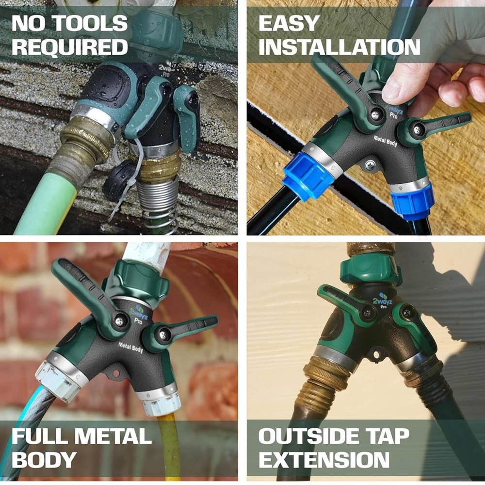 Garden Hose Splitter Double Pack Brand New - Picture 7 of 11